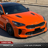 Car Front Bumper Chin Lip Spoiler For KIA Stinger GT EX Hatchback 4-Door 2018-2022 Carbon Fiber Front  Lip Spoiler Guard