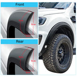 4'' Matte Black Fender Flares Wide Wheel Arch For Ford Ranger Wildtrak 2015-2022 T7 T8 MK2 MK3 Double Cab Auto Part Accessories