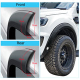 4'' Matte Black Fender Flares Wide Wheel Arch For Ford Ranger Wildtrak 2015-2022 T7 T8 MK2 MK3 Double Cab Auto Part Accessories