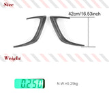 Carbon Fiber / FRP Black Car Rear Bumper Splitters Vent Fins for Mercedes-Benz C-Class W205 C63 AMG Coupe 2-Door 2015 - 2017