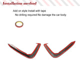 Carbon Fiber Car Front Bumper Canards Fog Lamp Cover For Audi A5 Sline S5 2017-2019 B9 2PCS Front Bumper Fins Canards Body Kits