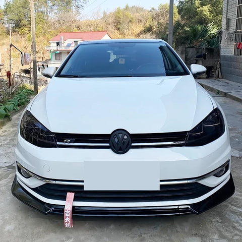 For VW Golf 7 Standard TDI TSI TGI E-Golf Variant 2017-2020 Car  Front Bumper Lip Spoiler Cap Front Lip Chin Guard Deflector