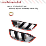 Car Front Bumper Air Vent Trims Mesh Grill for Mercedes Benz C Class W205 Standard 4D 2015-2018 Fog Lamp Cover Carbon Fiber/FRP