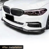 Carbon Fiber Car Front Bumper Lip Spoiler for BMW 5 Series G30 G38 540i M Sport Sedan 2017-2020 Front Lip Chin Apron Body Kits
