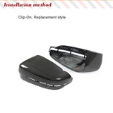 Dry Carbon Fiber Car Mirror Cover Caps for BMW 3 4 5 6 7 8Series G20 G22 G30 G14 G16 2020-2022 Replacement Style Mirror Cover