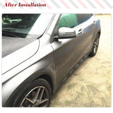 Carbon Fiber Car Side Skirts Lip Aprons for Mercedes-Benz GLA Class GLA45 AMG GLA200 GLA250 2015 2016 Side Skirts Extension Lips