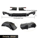 Car Rear Bumper Diffuser Lip Spoiler For Audi RS6 C8 Avant 2019-2021 Dry Carbon Rear Diffuser Lip Spoiler Splitters Protector