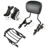 Motorcycle Sissy Bar Backrest Luggage Rack Docking Kit For Harley Touring Road King Street Glide FLHX 2014-2024