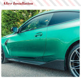 Car Side Skirts Apron Spoiler For BMW 4 Series G82 G83 M4 2021 2022 Real Carbon Fiber Car Side Door Bumper Skirts Extension Lip