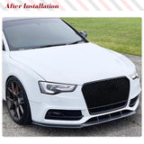Carbon Fiber Car Front Bumper Lip Spoiler Apron Splitters for Audi S5 B8.5 2012-2016 FRP Black Racing Chin Lip 3PCS