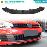 Carbon Fiber Car Front Bumper Lip Spoiler for Volkswagen VW Golf 6 MK6 GTI 2010-2015 Racing Front Lip Chin Apron Body Kit FRP