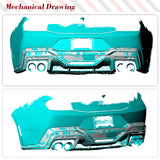 Car Rear Bumper Diffuser Spoiler For Ford Mustang Dark Horse 2024 Real Carbon Fiber Rear Bumper Protection Body Kits Rear Lip