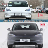 Car Front Bumper Lip Chin Diffuser Body Kits Spoiler Deflector Tuning ABS Accessories Black For Tesla Model 3 Highland 2024