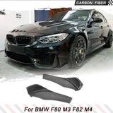 Carbon Fiber Front Bumper Lip Canards Splitters Flaps for BMW F80 M3 F82 F83 M4 2014 - 2018 Car Side Skirts Bumper Extention Lip