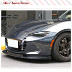 Car Front Bumper Lip PU Black Primer Splitters for Mazda MX5 MX-5 ND 4th Generation Car Front Bumper Lip Spoiler Rear Body Kits