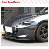 Car Front Bumper Lip PU Black Primer Splitters for Mazda MX5 MX-5 ND 4th Generation Car Front Bumper Lip Spoiler Rear Body Kits