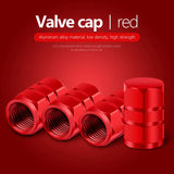 Aluminum Alloy Car Tire Valve Caps Airdust Waterproof Tyre Rim Stem Cover for Automobiles Motorcycles Bikes 4Pcs
