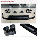 Car Rear Body Kits Rear Bumper Diffuser Lip For Audi A7 Sline Quattro Sportback 4 Door 2019 2020 Non S7 with Exhaust Tips PP