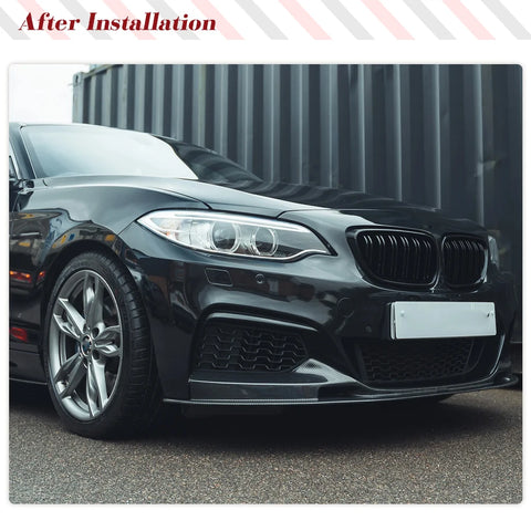 Carbon Fiber Car Front Bumper Lip Spoiler Splitters for BMW F22 F23 220i 228i M240i M235i M-Sport 2014-2019 Front Racing Kits