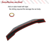 For Audi A6 C7 Sline S6 Sedan 2012-2018 Carbon Rear Trunk Racing Spoiler Boot Spoiler Wing Rear Boot Lid Highkick Wing Lip