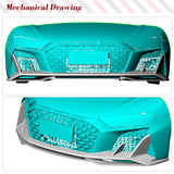 Dry Carbon Car Front Lip Chin Apron Protector for Audi R8 V10 GT Performance Coupe 2023 Carbon Car Kits Guard Chin Lip