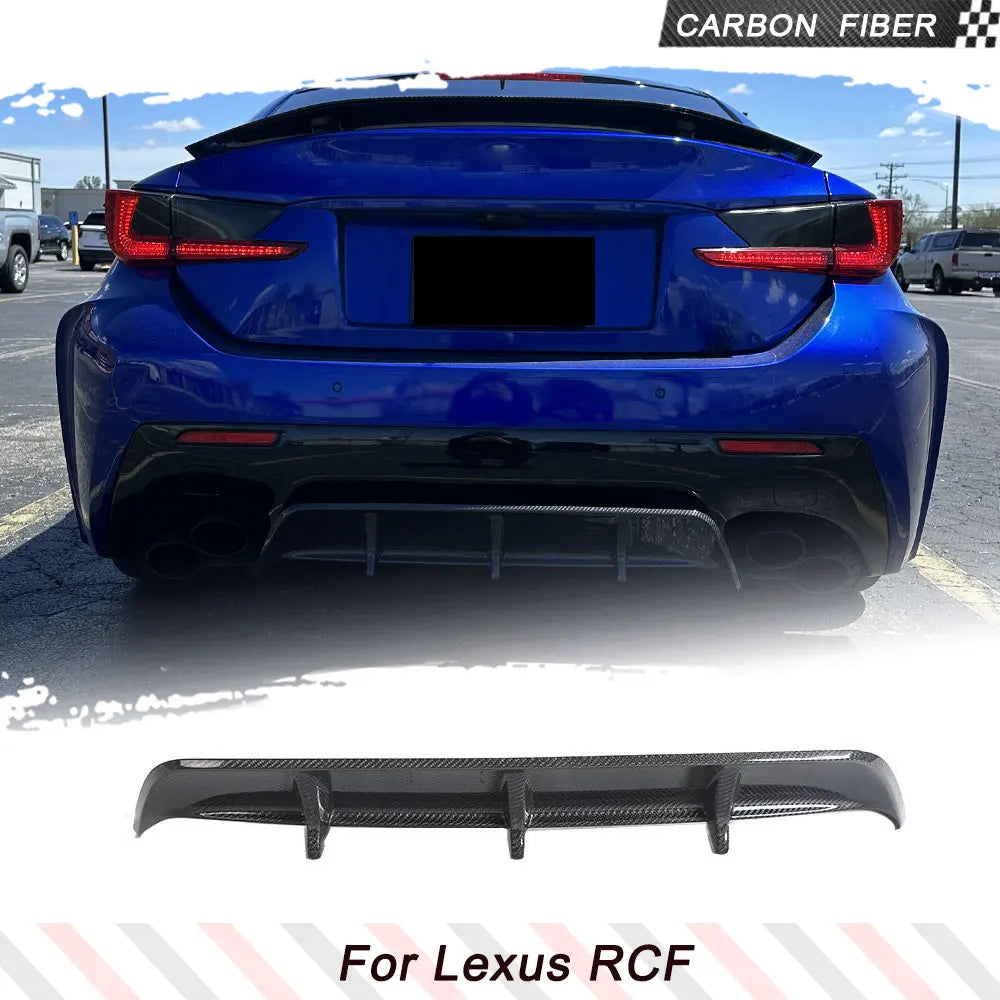 Carbon Fiber Rear Center Diffuser For Lexus RCF 2015-2019 Car Bumper S ...