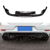 PP Gloss Black Rear Lip Diffuser Spoiler for VW Golf 7 7.5 MK7.5 Standard And GTI 2018 2019 Four Outlet Bumper Cover Car Styling