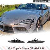 Dry Carbon Car Front Canards For Toyota Supra GR A90 A91 MK5 2019-2023 Car Front Body Kits Spoiler Canard Valence Chin Splitters
