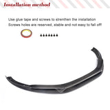 Carbon Fiber Car Front Bumper Lip Spoiler Splitters for Audi R8 V8 V10 Coupe Convertible 2-Door Gen1 2008 - 2015