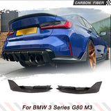 Dry/Wet Carbon Car Rear Bumper Splitters Apron for BMW 3 Series G80 M3 2021 2022 Rear Splitters Diffuser Lip Winglets Canards