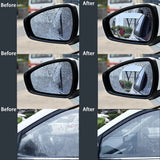 2X Car Mirror Rain-proof Film Car Rearview Mirror Waterproof Film Window Glass Anti-Fog Anti-reflective Sticker Auto Accessores