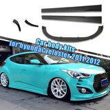 ABS Material Car Tuning Parts Body Kits For Hyundai Veloster 2011 2012 Rear Diffuser Lip Side Skirts One Piece Front Bumper Lip