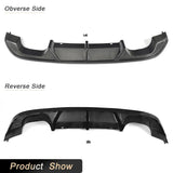 Rear Bumper Diffuser Lip Spoiler Carbon Fiber For Volkswagen VW Golf 7 MK7 R R-Line Hatchback 14-17 Rear Bumper Diffuser Black