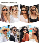 SOJOS Retro Oversized Square Polarized Sunglasses for Women and Men Vintage Shades UV400 Classic Large Metal Sun Glasses Silver/Grey