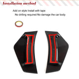 Dry Carbon Car Rear Bumper Trims Canards Splitters Fins Spoiler for Audi R8 V10 2023 2PCS Car Sticker Rear Canards