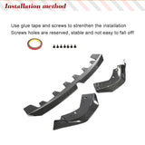 Car Front Lip for BMW 3 Series G20 330i LCI 2022 2023 Carbon Fiber Front Bumper Lip Spoiler Splitters Guards 3PCS Chin Lip
