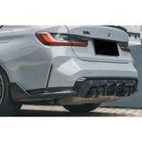 G80 Bumper Spoiler Real Carbon Fibe Sport Style Rear Bumper Splitters Diffuser Body Kit For BMW G80 2020-2023 Car Accessories