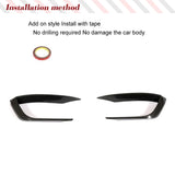 Car Front Bumper Canards Fins Splitters For Maserati Ghibli Base Sedan 2018-2021 Carbon Fiber Racing Front Canards Air Vent