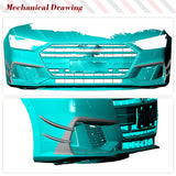 Car Front Bumper Side Fins Splitters Spoiler for Audi A7-sline S7 2019 2020 Carbon Fiber Trunk Trim Decoration Fog Light Cover