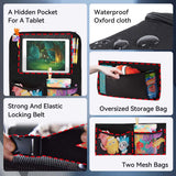 Car Back Multi Pocket Storage Bag with Tablet Holder Protector for Kids Car Seat Organizer Multifunctional Oxford Bag
