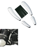 Chrome 4 Pieces Curved Swingarm Frame Inserts Fit For Harley Softail Slim Deluxe Cross Bones FLSTF FLSTN FXSTC 2008-2017