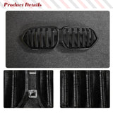 For BMW X6 X6M G06 F96 20219-2021 Dual Slats Dry Carbon Fiber Front Kidney Grill Grille Trim Car Racing Grille 2019-2021