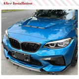 Dry Carbon Car Front Racing Grille for BMW F87 M2 M2C 2019 2020 Competition Front Body Kits Middle Grille Frame Mesh