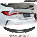 Dry Carbon Fiber Trunk Racing Spoiler for BMW 4 Series G22 G82 M4 Coupe 2021-2023 Auto Rear Boot Lid Highkick Spoiler Wing Lip
