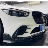 Carbon Fiber Front Lip Splitters for Benz S Class W223 S450 S500 Sport 2021-2023 Head Bumper Trims Aprons Accessories