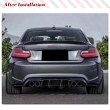 Rear Diffuser Lip For BMW F87 M2 M2C Competition 2016 - 2018 Car Rear Bumper Diffuser Lip Spoiler Splitters Carbon Fiber 3Pcs