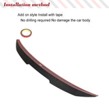 B9 Carbon Fiber Car Rear Trunk Spoiler Lip Wing Lid for Audi A4/ A4 Sline/ S4 Sedan 2017-2023 Rear Trunk Spoiler Boot Lip Wing