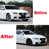 Car Front Bumper Splitter Lip for BMW 5 Series F10 F11 M Sport 2011-2017 Body Kit Spoiler Splitter ABS Canard Lip cover