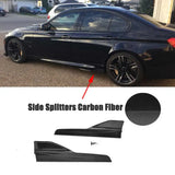 Carbon Fiber Front Bumper Lip Canards Splitters Flaps for BMW F80 M3 F82 F83 M4 2014 - 2018 Car Side Skirts Bumper Extention Lip