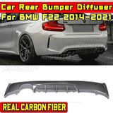 For BMW F22 2014-2021 Car Accessories BMW F22 Car Rear Bumper Lip Splitter Real Carbon Fiber MP Style Spoiler Splitter Body Kit